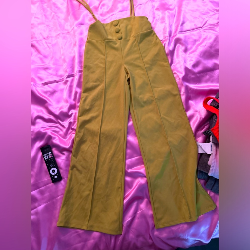Neon green overalls